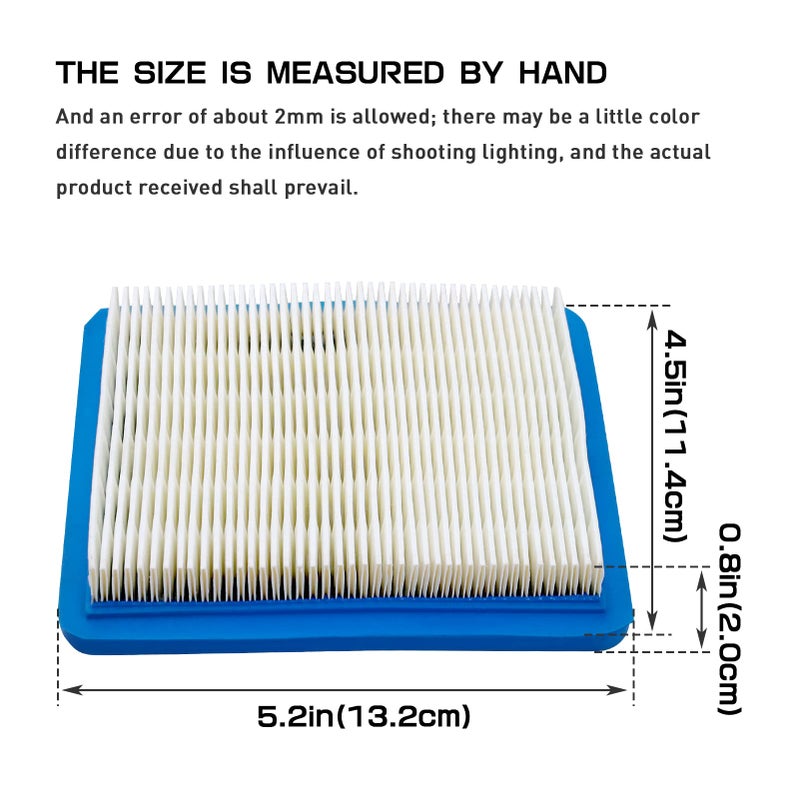 LOCOPOW 491588S 2 Pack Air Filter Compatible with B& S 491588 399959 5043 5043H 5043K for Honda GCV160 17211-zl8-023 17211-zl8-003 GC190 for Craftsman 3364,Toro 20332 for John Deere LG491588JD - Image 4